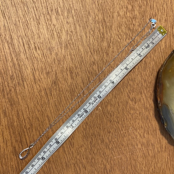 18k WGP cubic zirconia necklace boutique nwot 18” - Picture 13 of 15